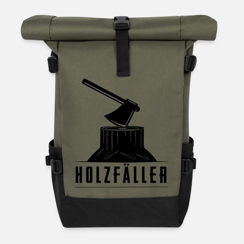 Holzfäller - Rolltop Rucksack - Olive/Schwarz