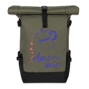 Amore_mio_epsresso_herz_ - Sac à dos roll top - olive/noir - Devant