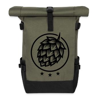 Hopfen Gerste - Rolltop Rucksack - Olive/Schwarz - Vorne