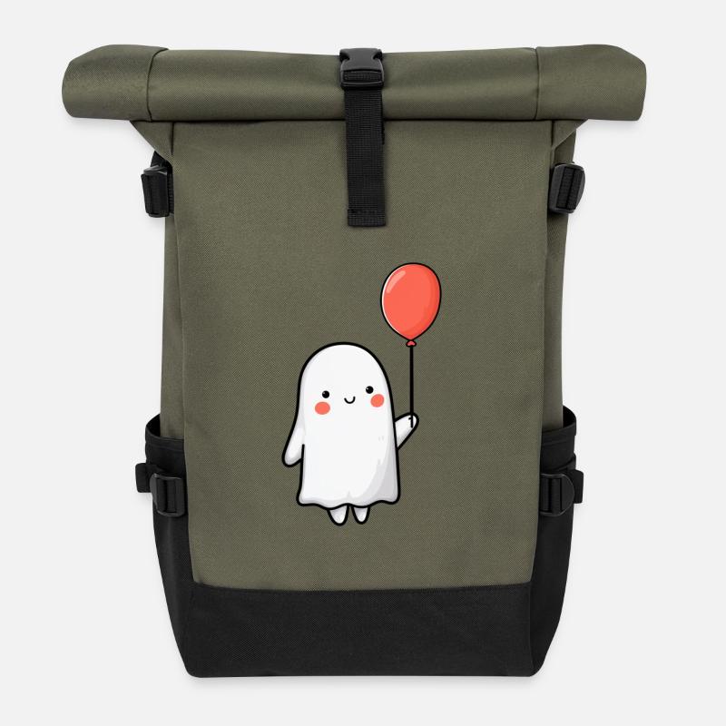 Geist und Ballon - Rolltop Rucksack - Olive/Schwarz