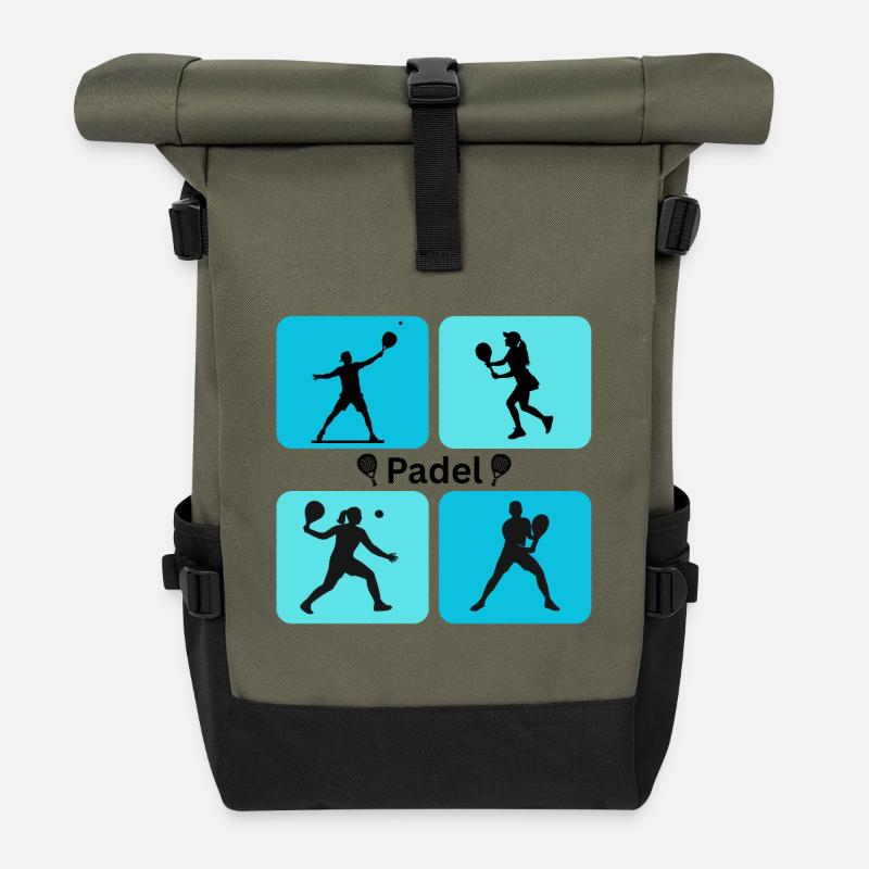 Four Quad Padel - Roll Top Backpack - olive/black