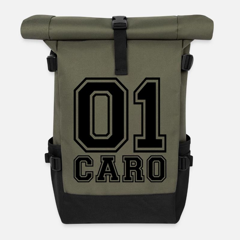 Caro - Nom - Sac à dos roll top - olive/noir