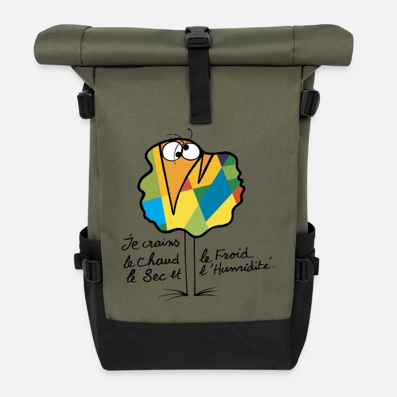 Währungs Shadok N ° 02 - Rolltop Rucksack - Olive/Schwarz