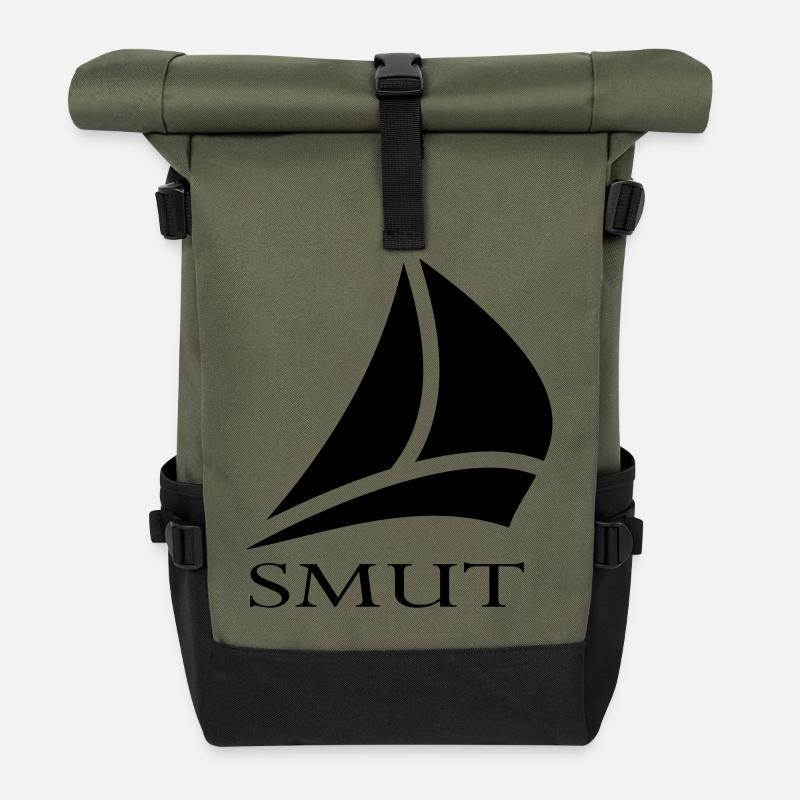 SMUT - Roll Top Backpack - olive/black