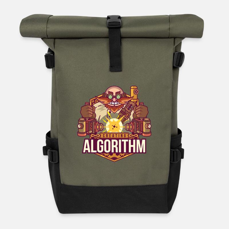 Software algorithm - Roll Top Backpack - olive/black