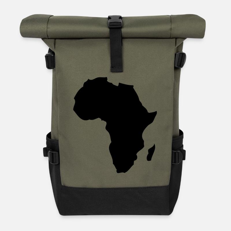 Africa - Roll Top Backpack - olive/black