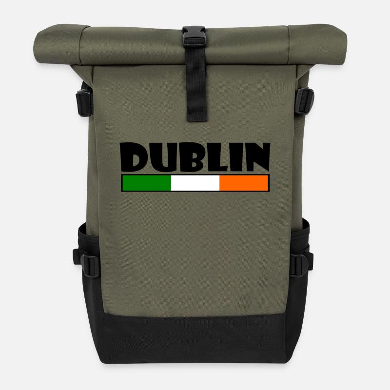Dublin - Rolltop Rucksack - Olive/Schwarz