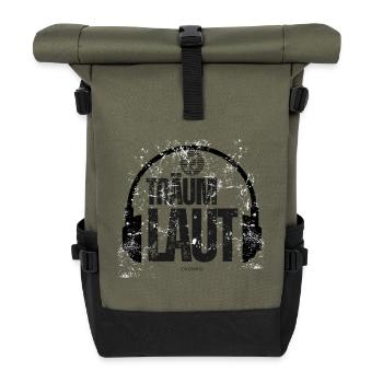 Dream Loud - Music Design for Music Fans - Roll Top Backpack - olive/black - Front