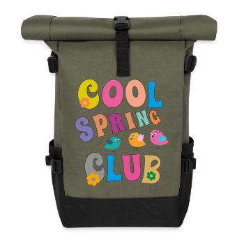 Cool spring Club Frühling - Rolltop Rucksack - Olive/Schwarz - Vorne
