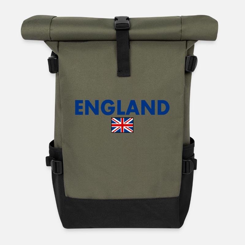 angleterre - Sac à dos roll top - olive/noir