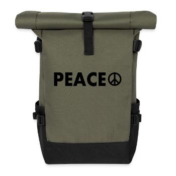 Peace - Rolltop Rucksack - Olive/Schwarz - Vorne