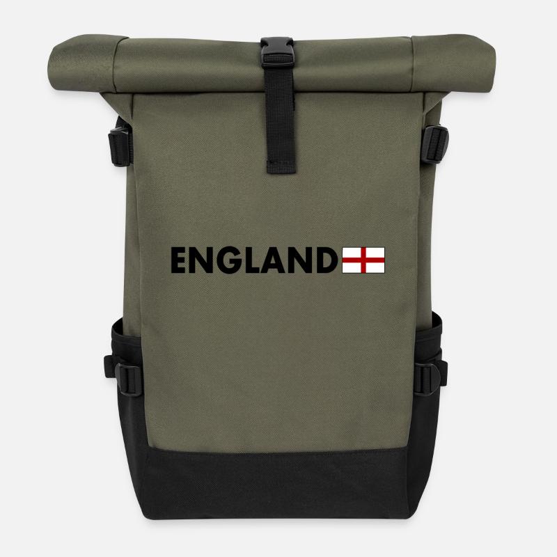 England - Roll Top Backpack - olive/black