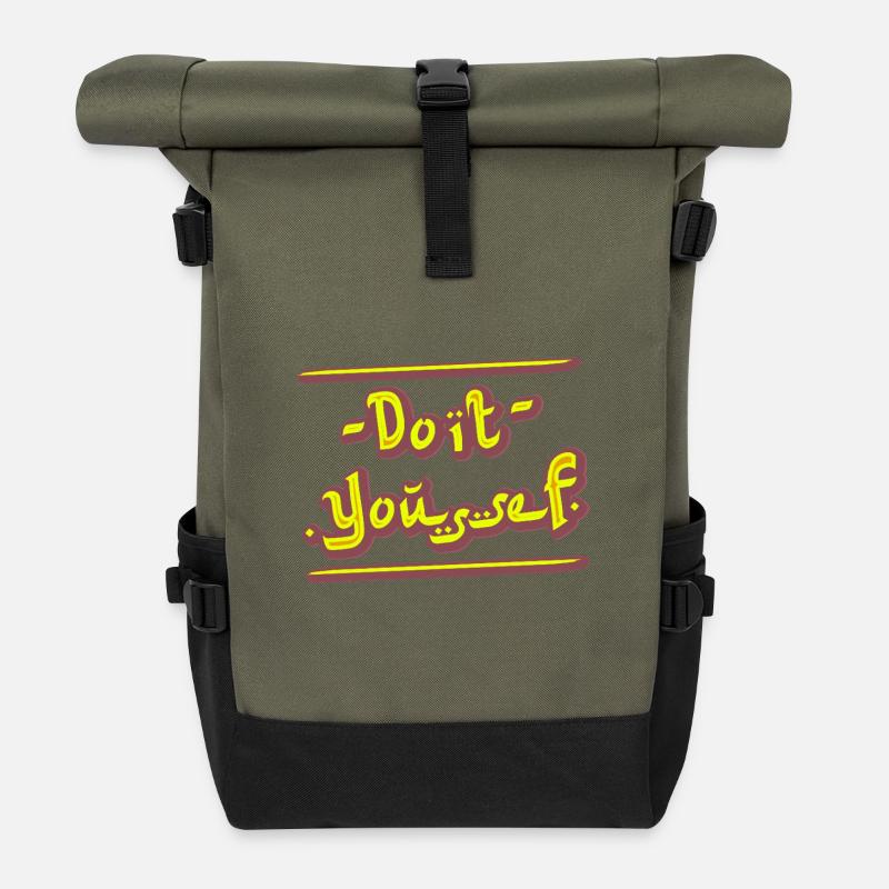 DO IT YOUSSEF ! (DIY) - Sac à dos roll top - olive/noir