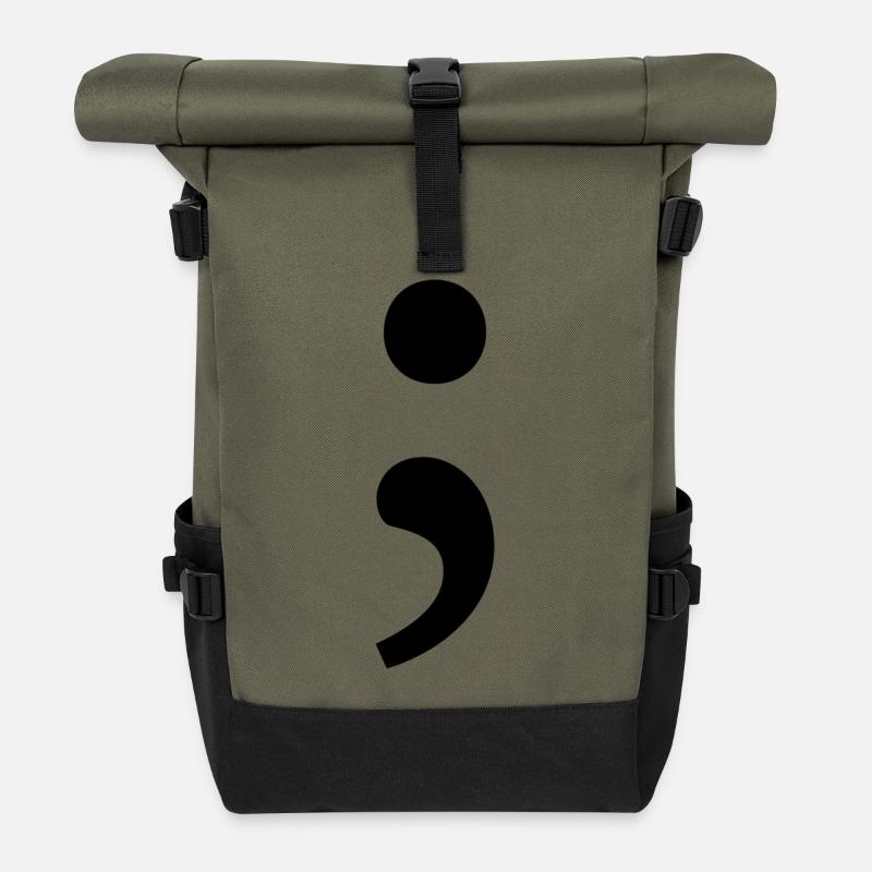 Semikolon - Rolltop Rucksack - Olive/Schwarz