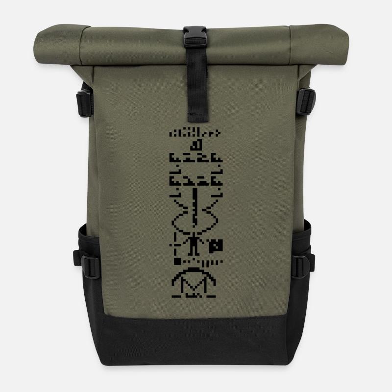 Arecibo Message - Rolltop Rucksack - Olive/Schwarz