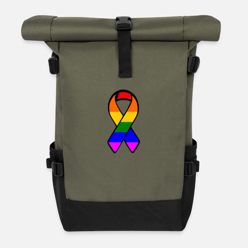 Lgbt - Sac à dos roll top - olive/noir
