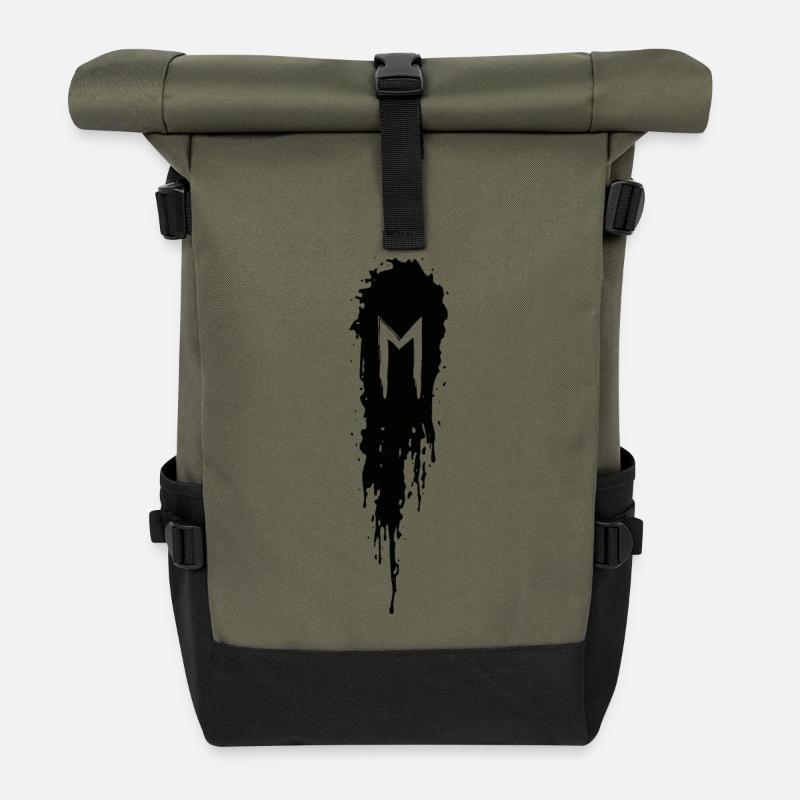 Ehwaz - Sac à dos roll top - olive/noir
