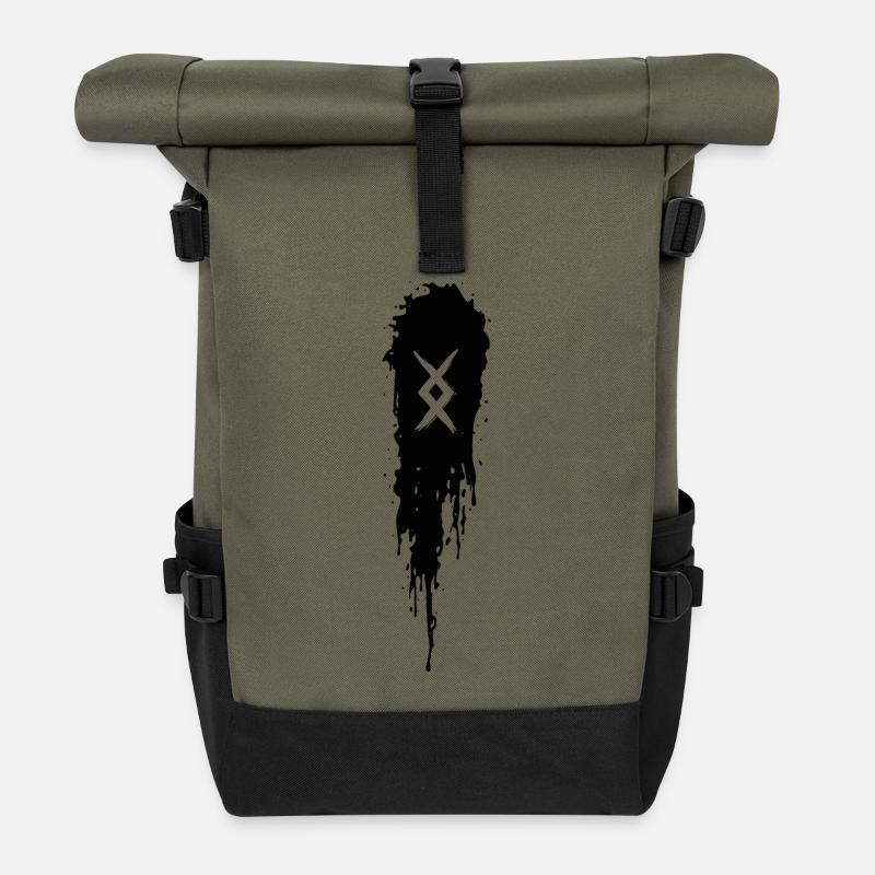 Ingwaz - Roll Top Backpack - olive/black