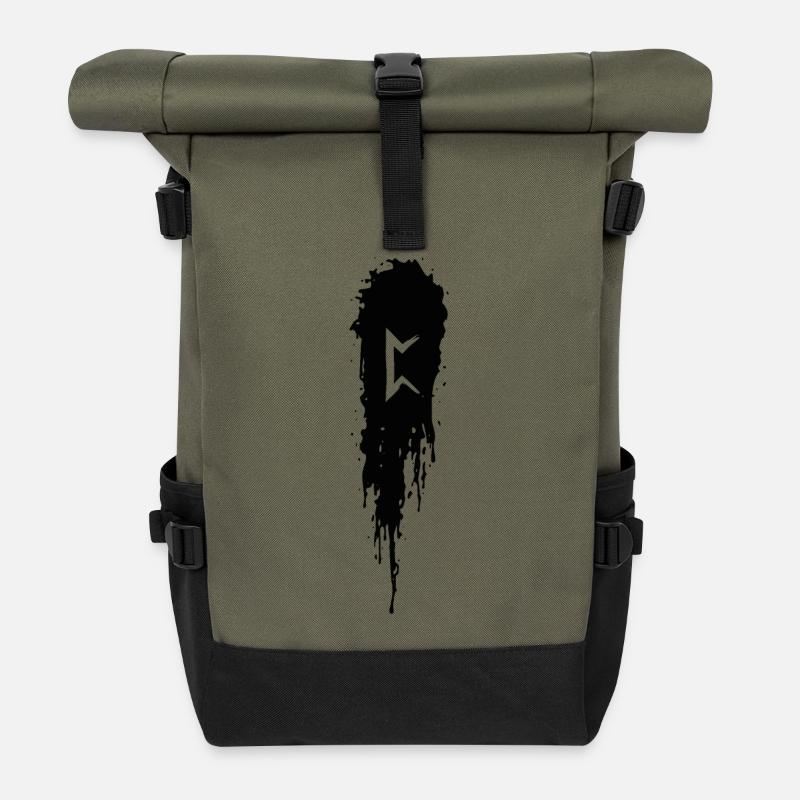 Perthro - Roll Top Backpack - olive/black