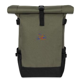 Prenez une bouffée de montagne en plein air - Sac à dos roll top - olive/noir - Devant