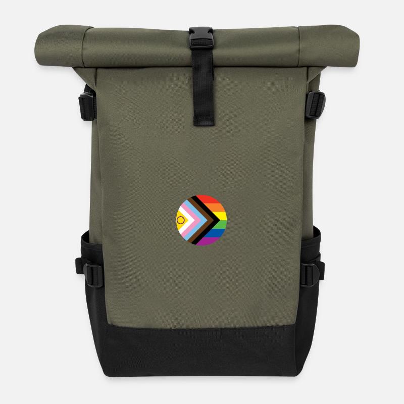 Pride Flag - Rolltop Rucksack - Olive/Schwarz