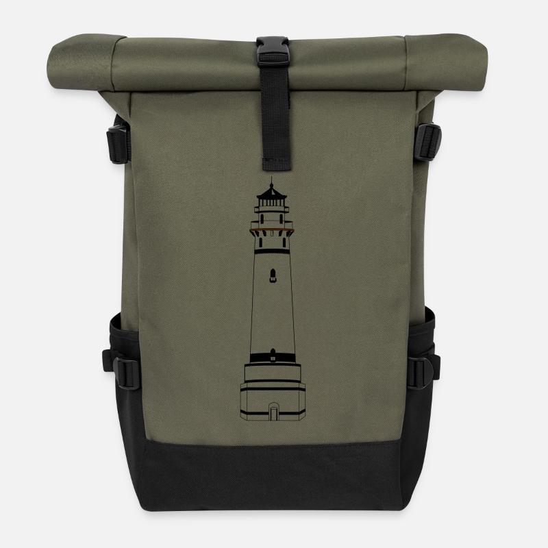 Leuchtturm 1 - Rolltop Rucksack - Olive/Schwarz