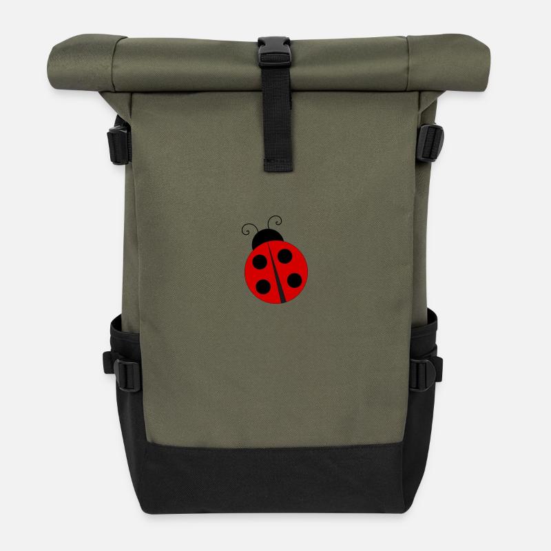 Marienkäfer - Rolltop Rucksack - Olive/Schwarz