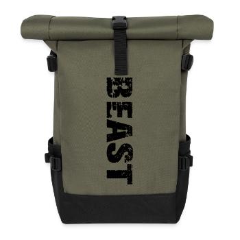BEAST – Stärke und Selbstbewusstsein pur - Rolltop Rucksack - Olive/Schwarz - Vorne