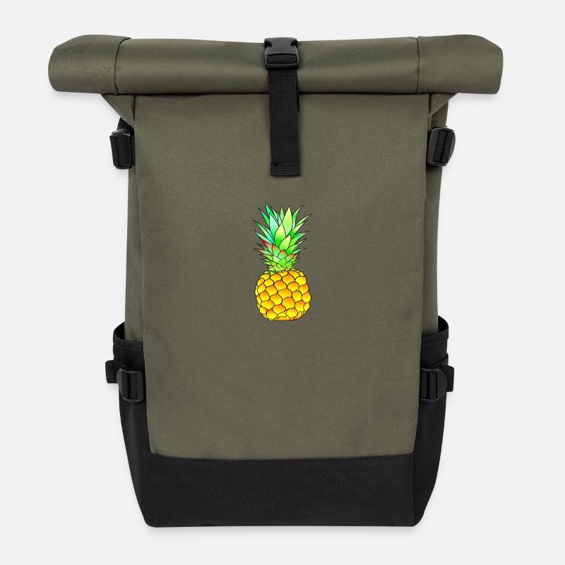 Ananas - Rolltop Rucksack - Olive/Schwarz