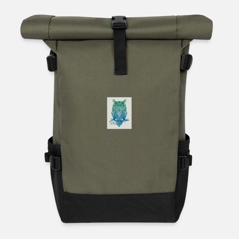 GoVoR_EULE - Rolltop Rucksack - Olive/Schwarz