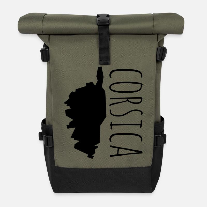 corsica - Rolltop Rucksack - Olive/Schwarz