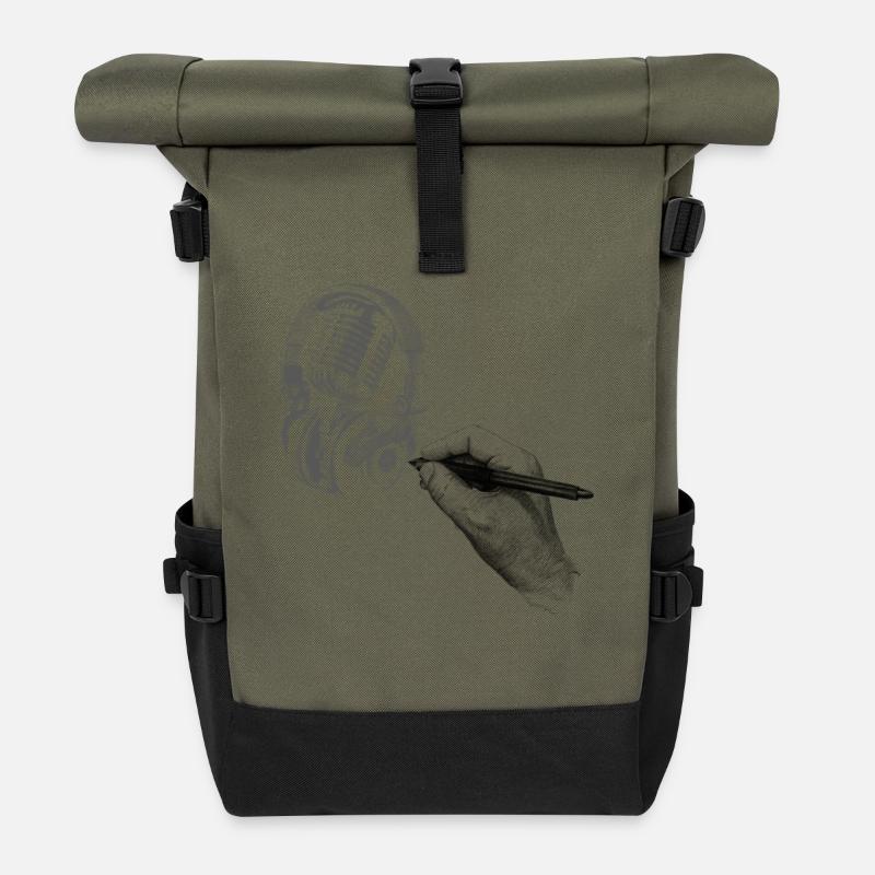 Künstler - Rolltop Rucksack - Olive/Schwarz