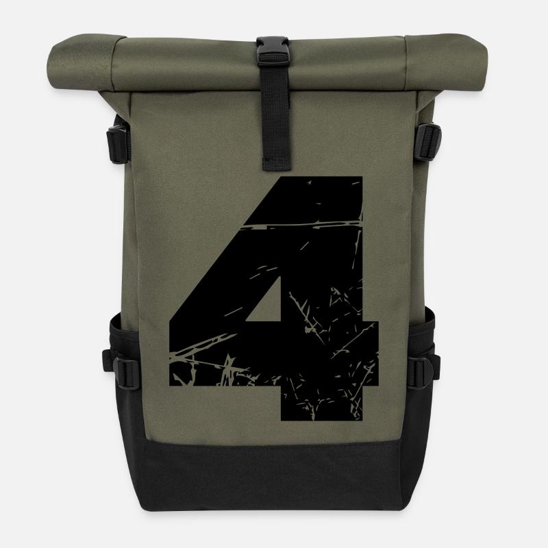 4 - Sac à dos roll top - olive/noir