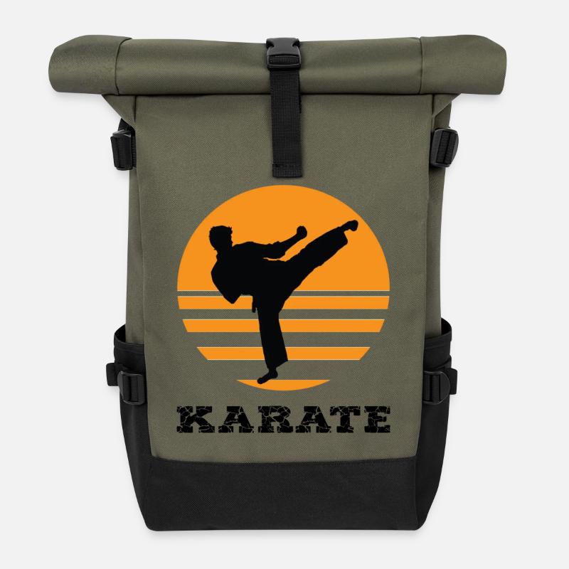Karate - Rolltop Rucksack - Olive/Schwarz