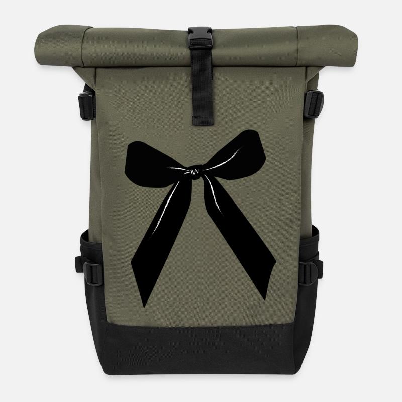 Schwarze Schleife - Rolltop Rucksack - Olive/Schwarz