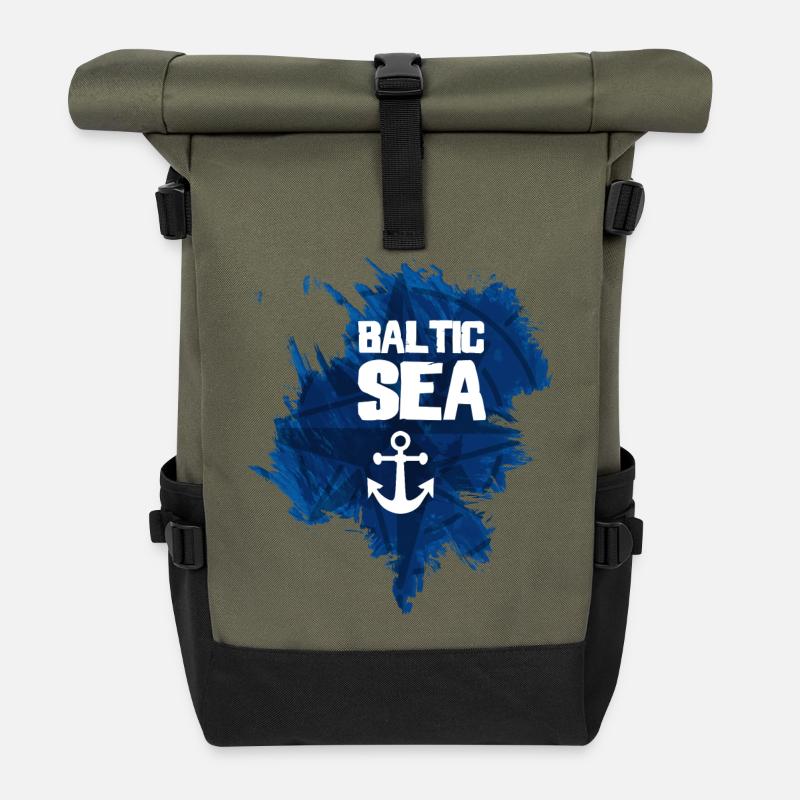 Baltic Sea - Rolltop Rucksack - Olive/Schwarz