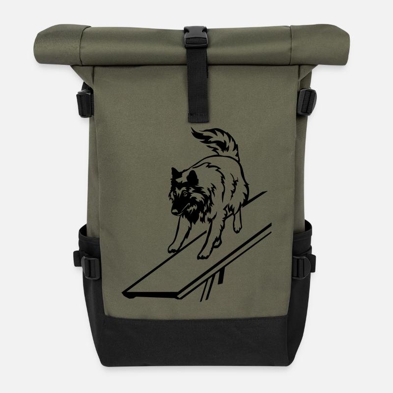 Tervueren - Sac à dos roll top - olive/noir