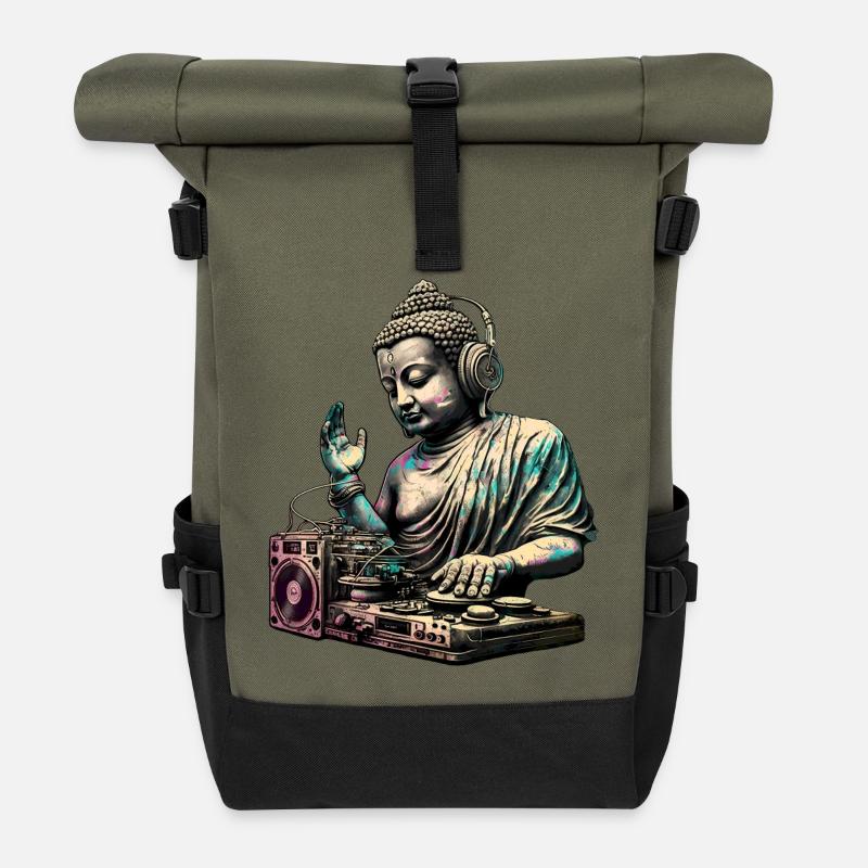 DJ Buddha - Rolltop Rucksack - Olive/Schwarz