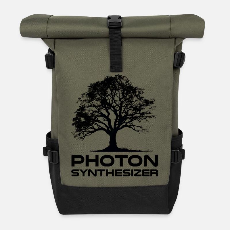 Photon Synthesizer - Roll Top Backpack - olive/black