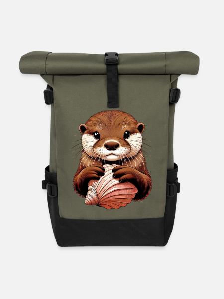 Otter - Rolltop Rucksack - Olive/Schwarz
