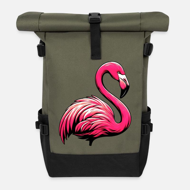 Flamingo - Rolltop Rucksack - Olive/Schwarz