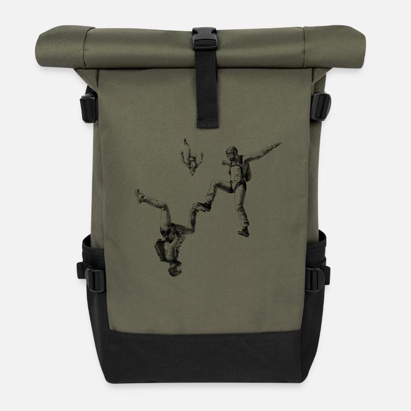 Parachutisme en freefly - Sac à dos roll top - olive/noir