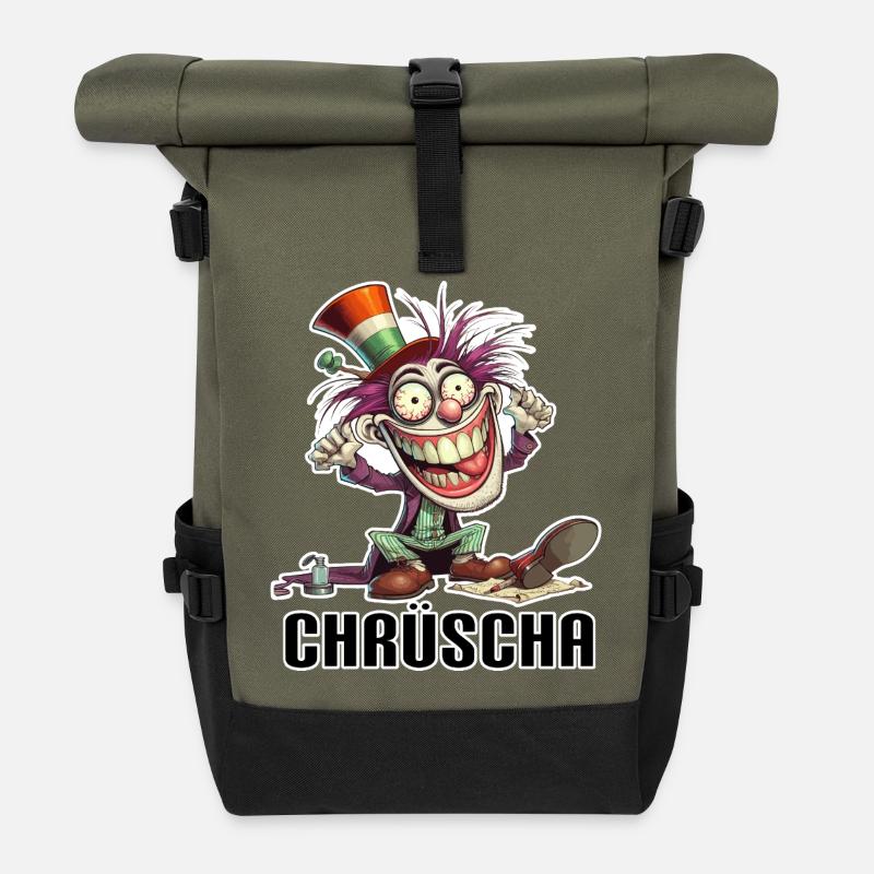 chruescha - Rolltop Rucksack - Olive/Schwarz