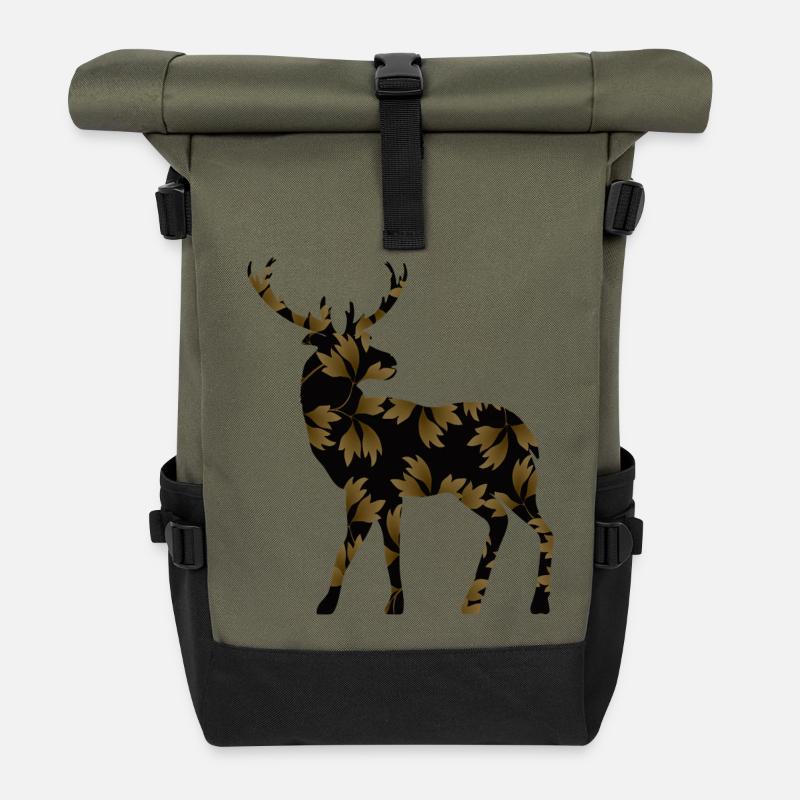 Hirsch - Rolltop Rucksack - Olive/Schwarz