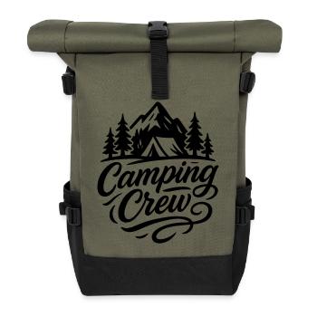Camping Crew - Rolltop Rucksack - Olive/Schwarz - Vorne