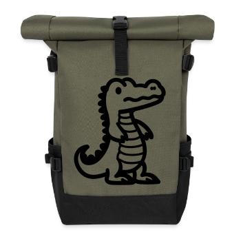 alligator - Sac à dos roll top - olive/noir - Devant
