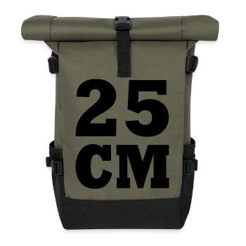 25 cm - Roll Top Backpack - olive/black - Front