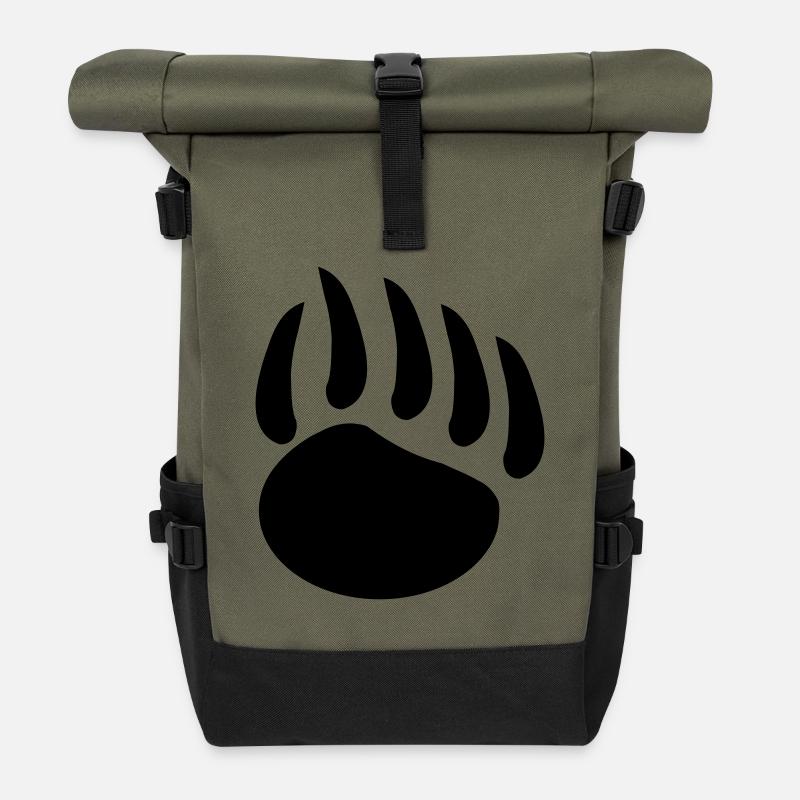 baerentatze - Rolltop Rucksack - Olive/Schwarz