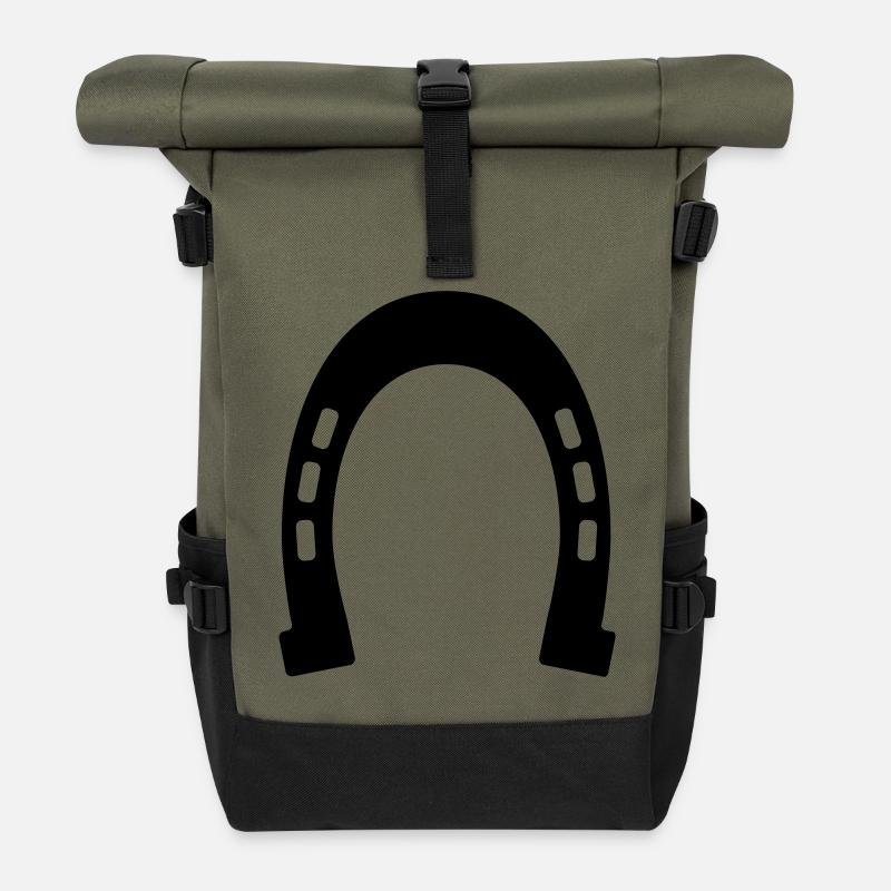 Pferde Hoof - Rolltop Rucksack - Olive/Schwarz