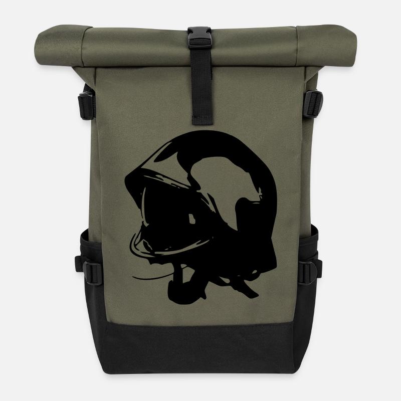 Fire Helmet F1 - Roll Top Backpack - olive/black